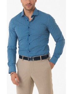 CAMICIA BLU FANTASIA RIGHE...